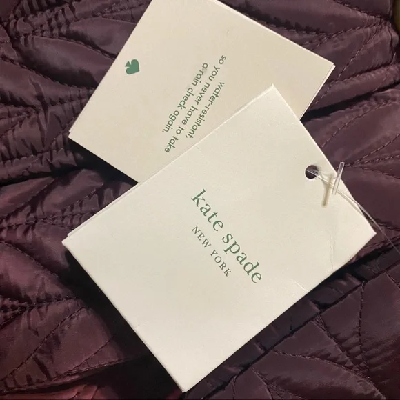 Kate Spade Quilted Chevron Jacket w/ Removable Faux Fur Leopard Collar - Picture 5 of 13